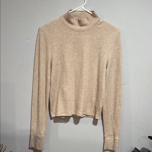 American Eagle Outfitters Tan V-Neck Sweater